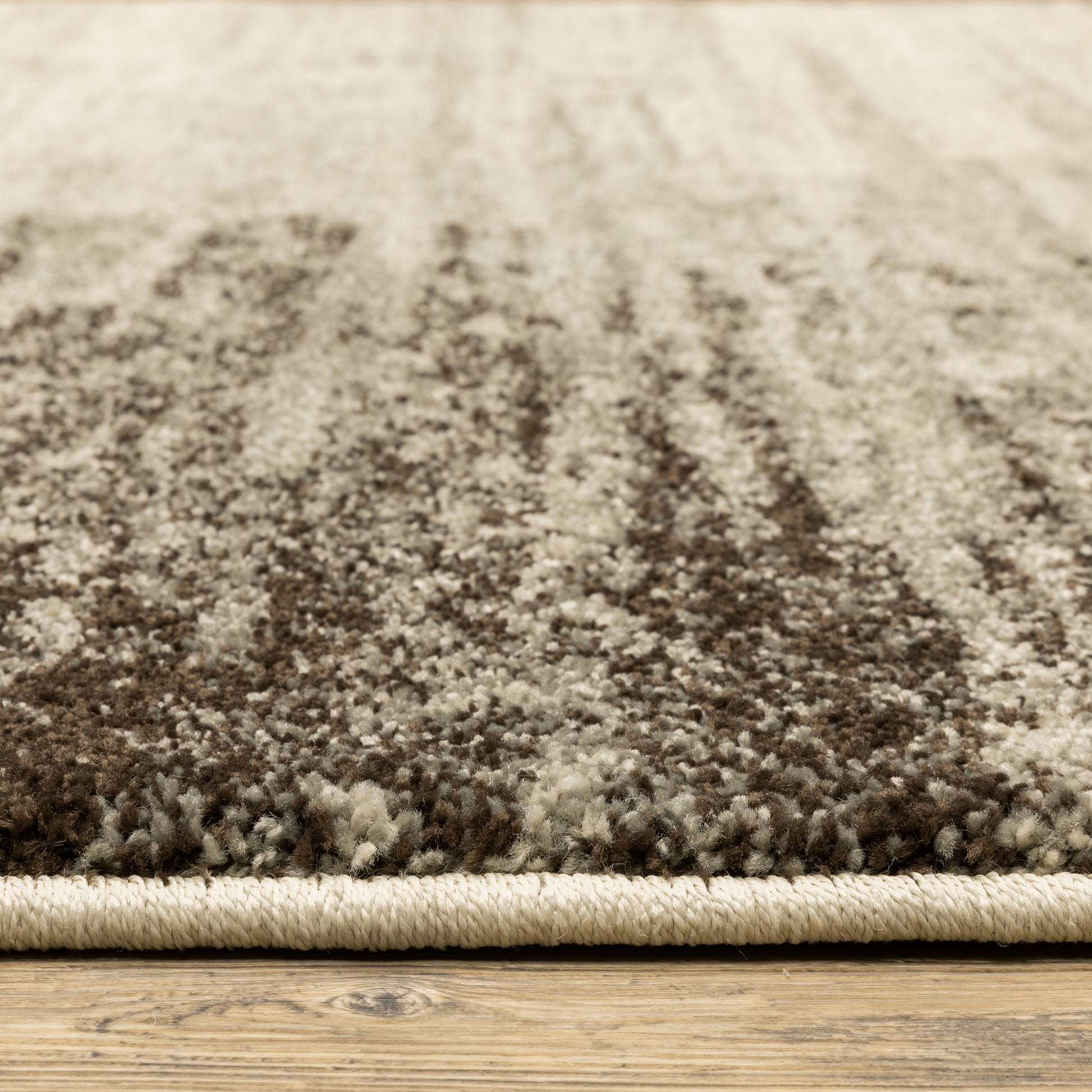 Carson Abstract Beige/ Grey Cut Pile Rug