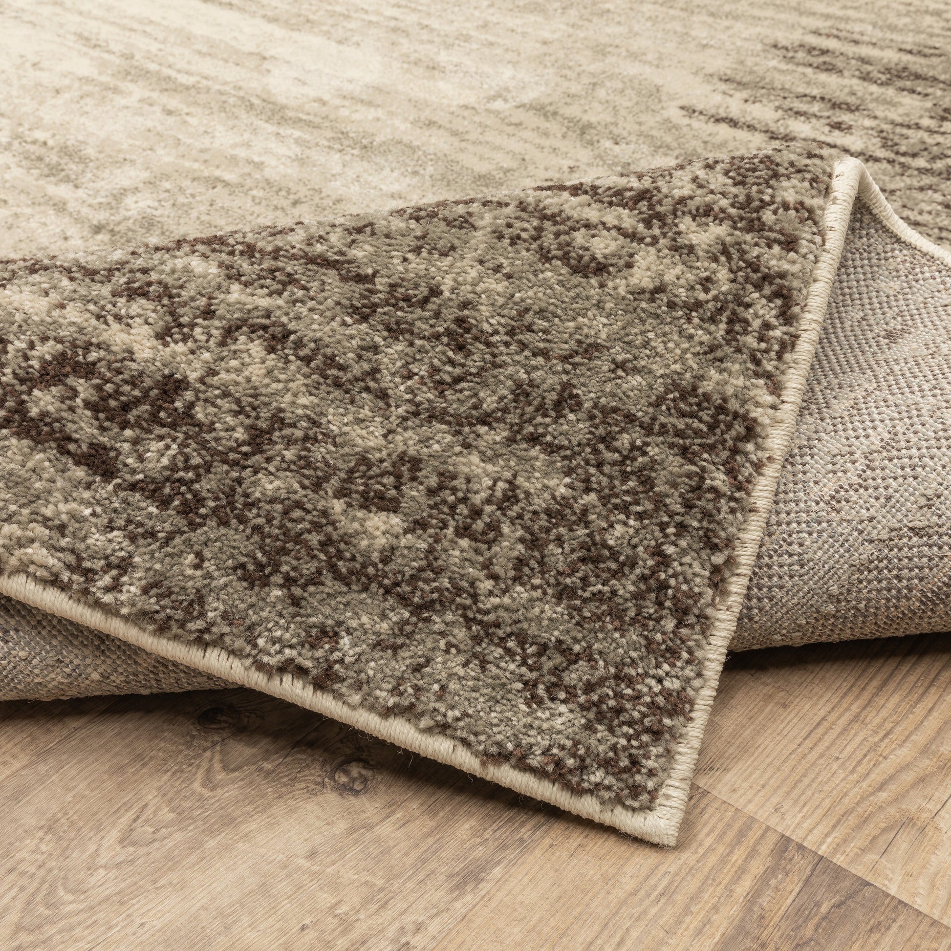 Carson Abstract Beige/ Grey Cut Pile Rug