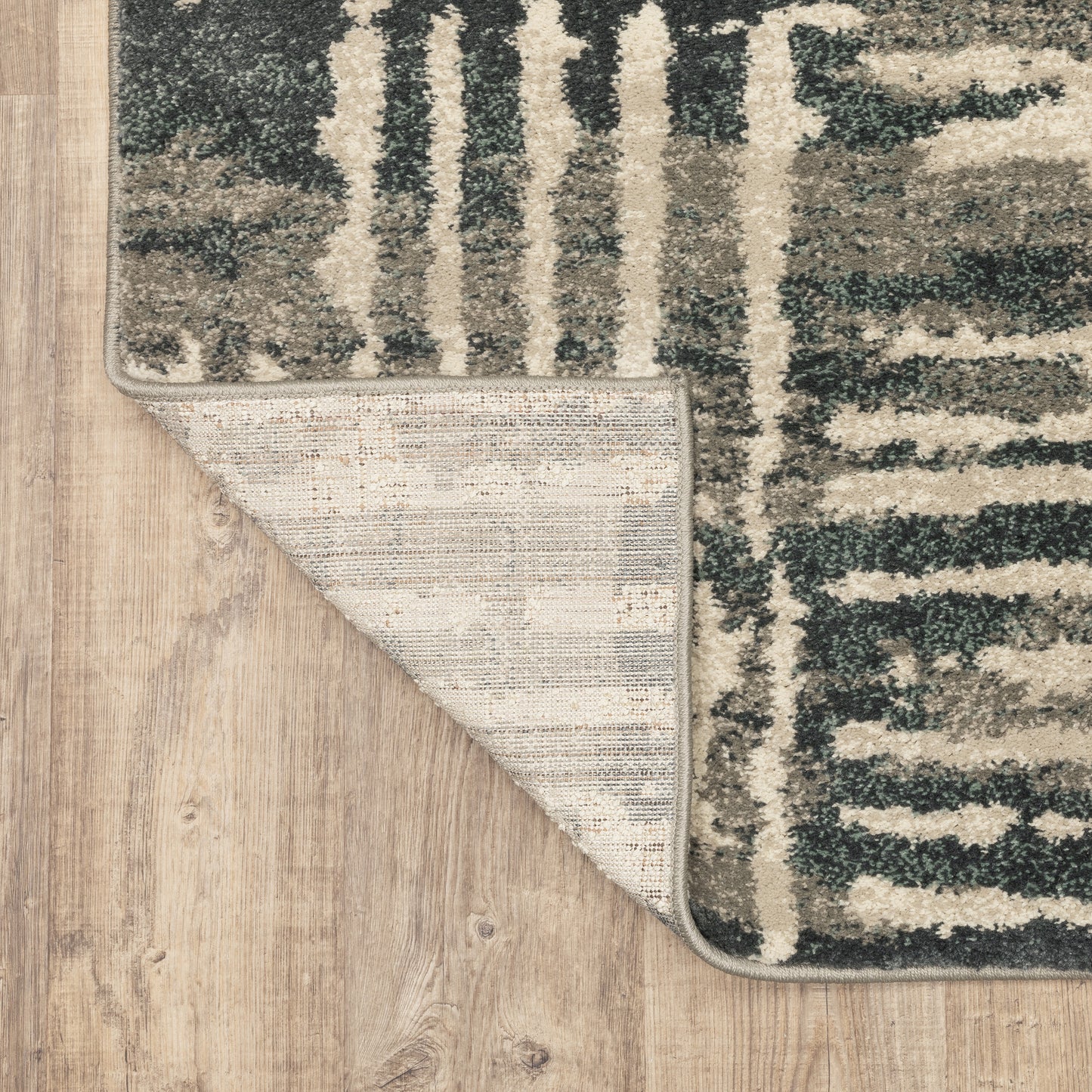 Carson Abstract Blue/ Beige Geometric Cut Pile Rug