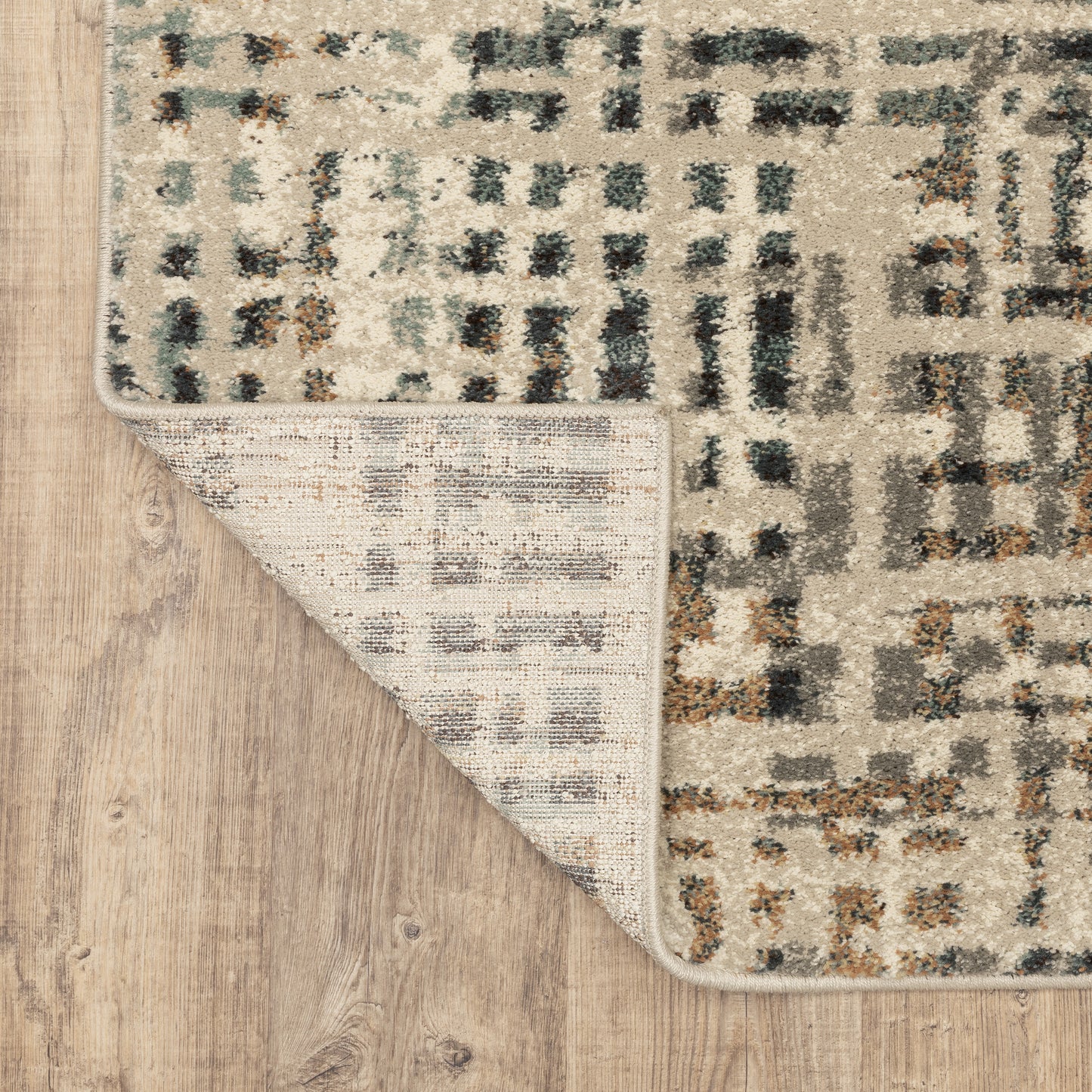 Carson Abstract Beige/ Multi Cut Pile Rug