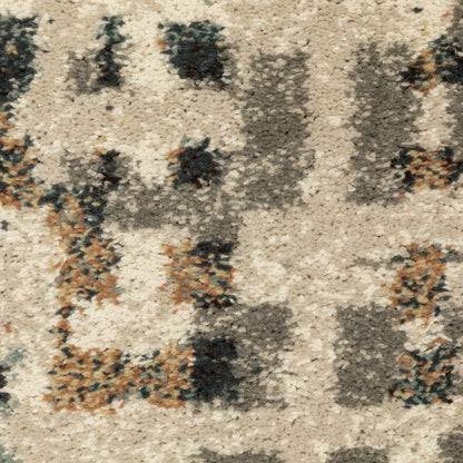Carson Abstract Beige/ Multi Cut Pile Rug