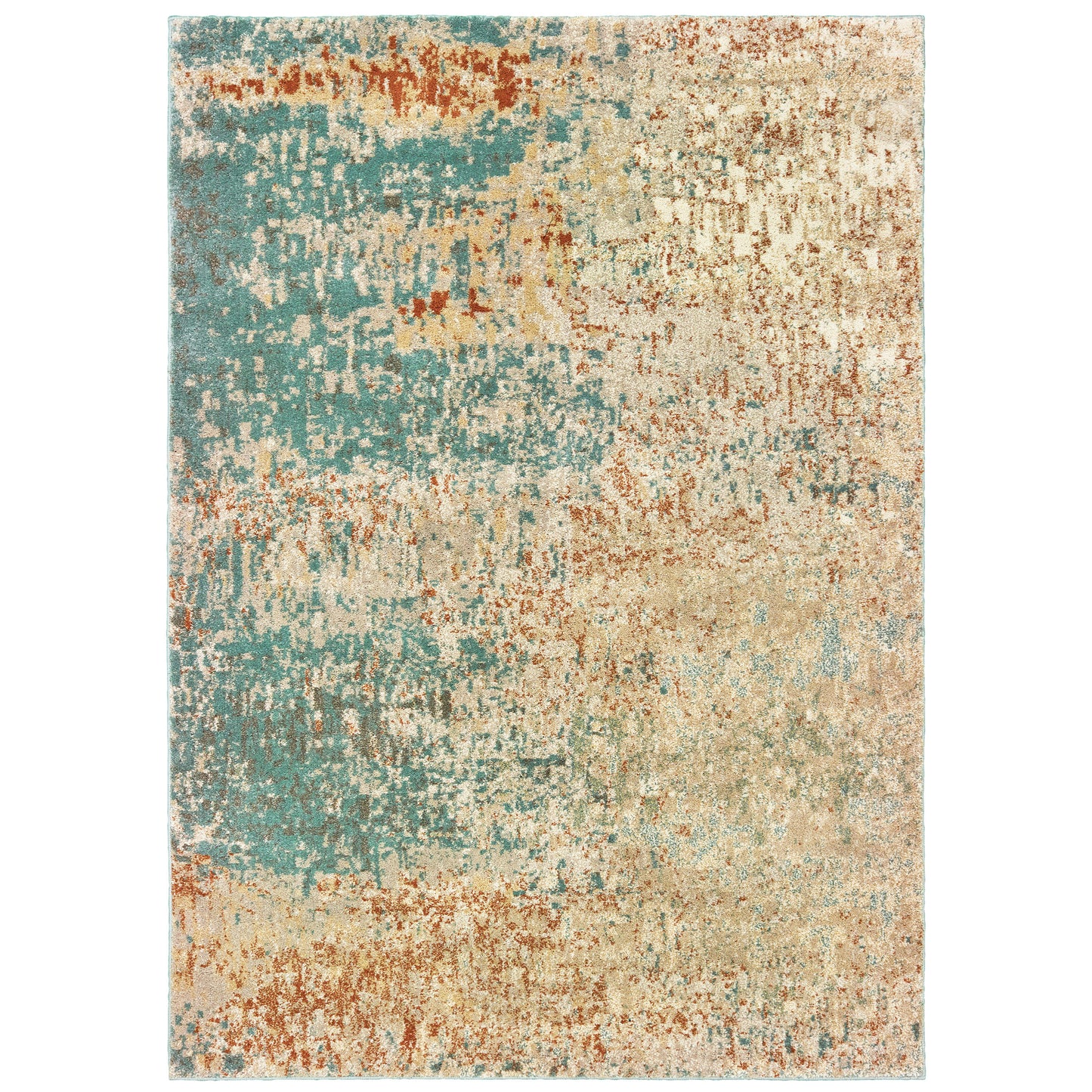 Carson 9654B Blue Distressed Rug
