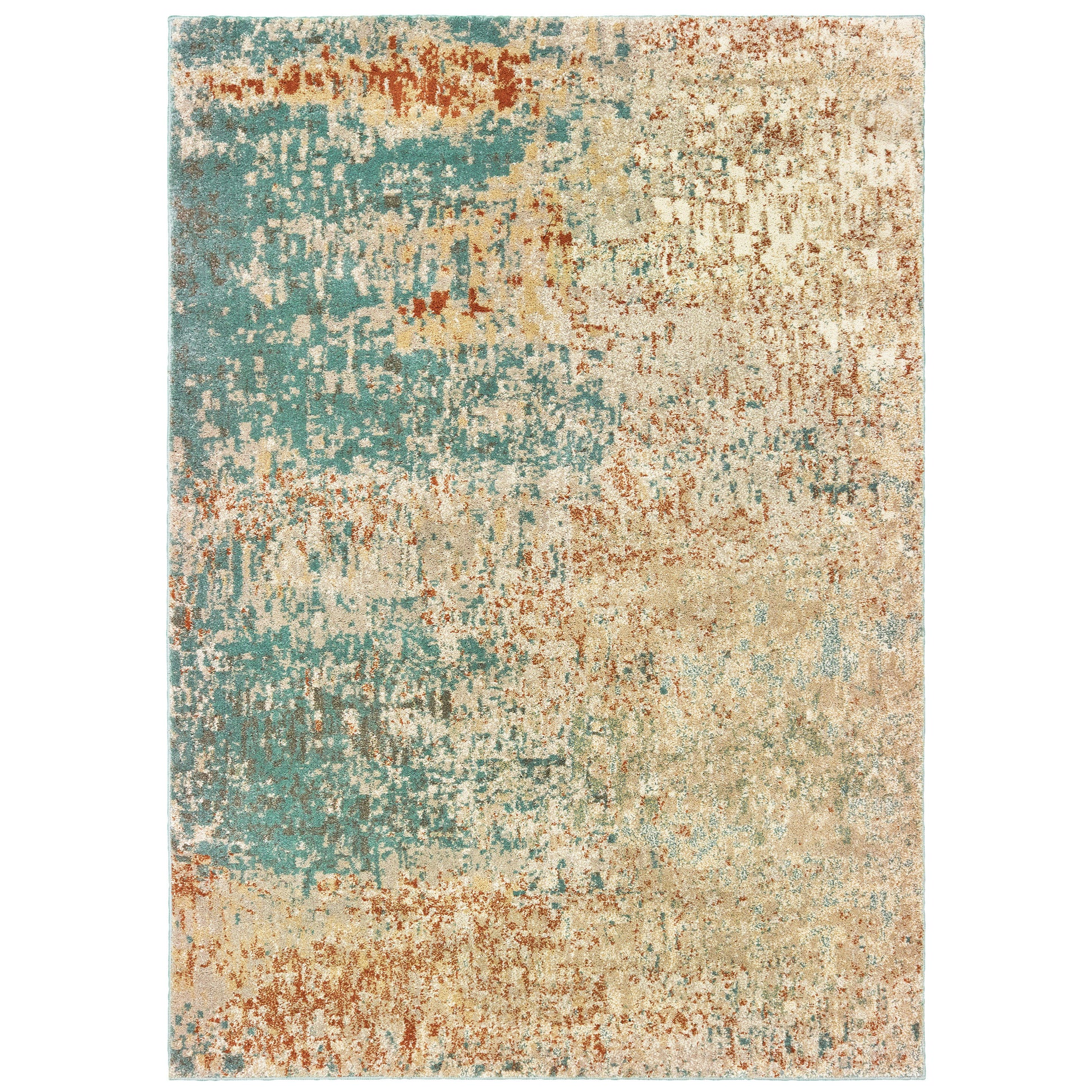 Carson 9654B Blue Distressed Rug