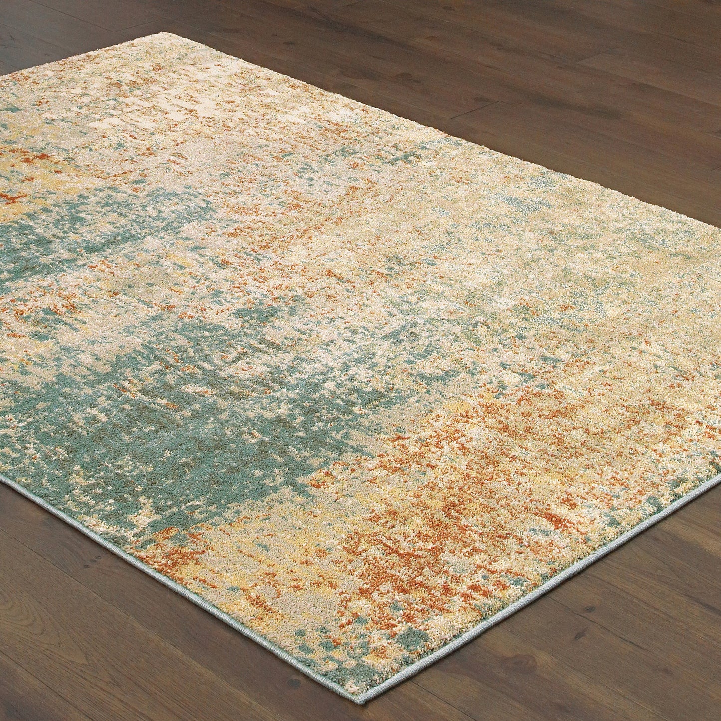 Carson 9654B Blue Distressed Rug