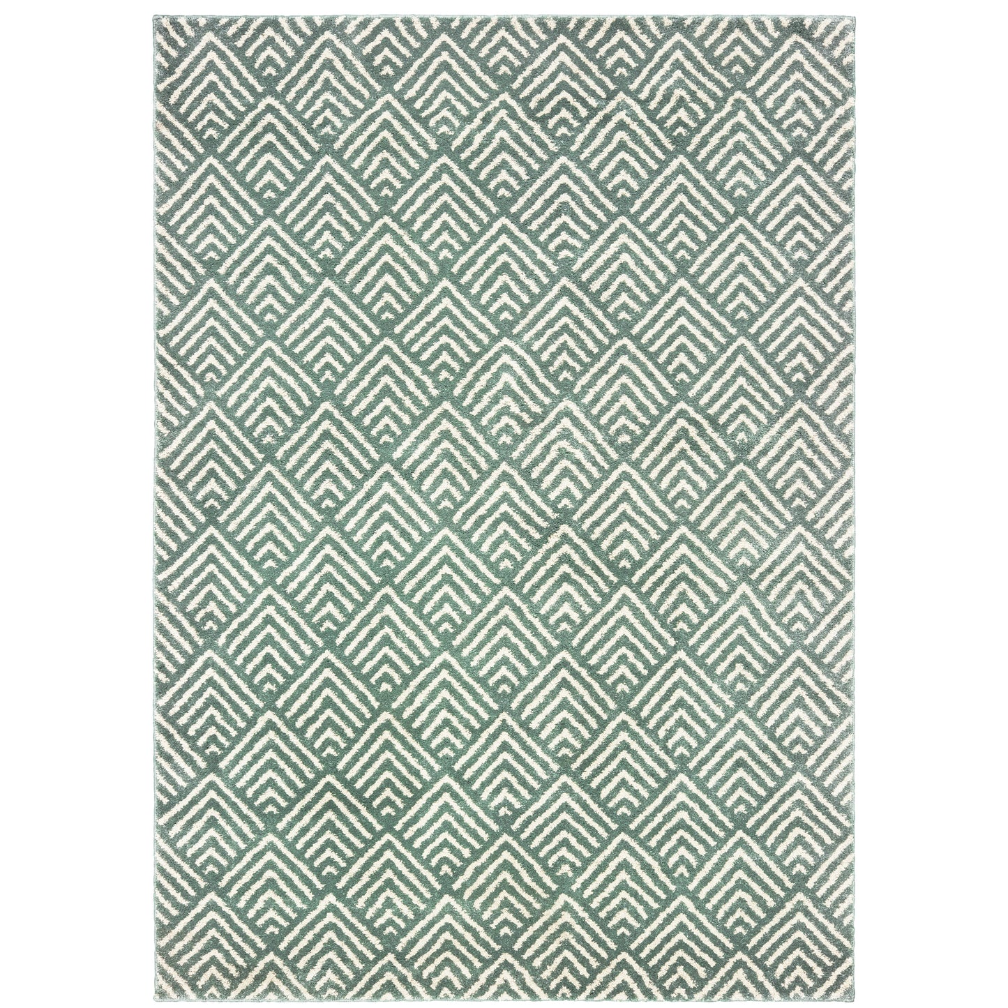 Carson 9667C Blue Geometric Rug