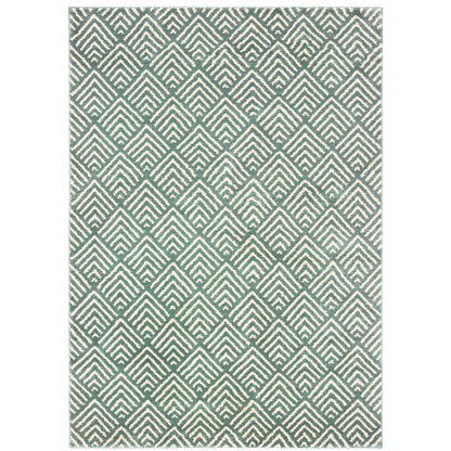 Carson 9667C Blue Geometric Rug