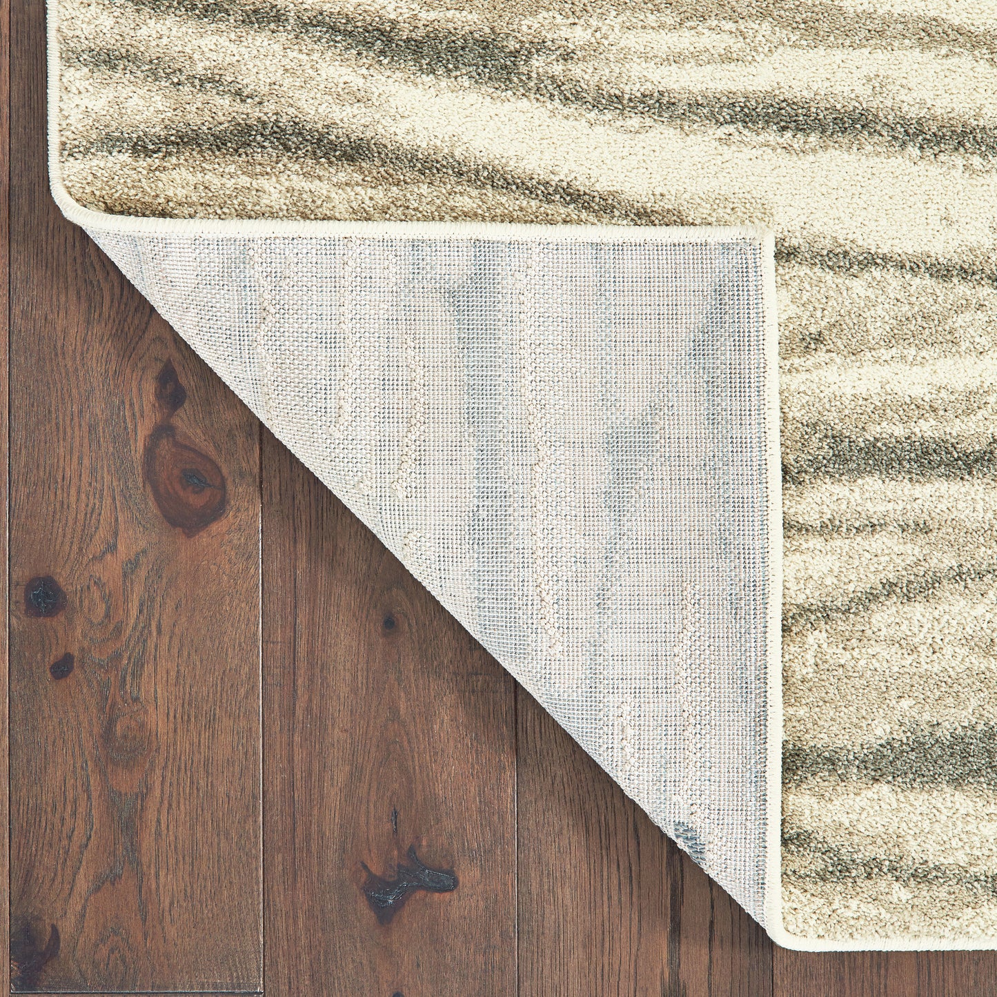 Carson Abstract Ivory/ Sand Cut Pile Rug