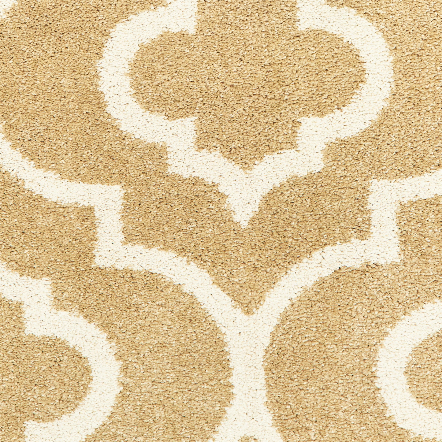 Carson Trefoil Gold/ Ivory Geometric Cut Pile Rug