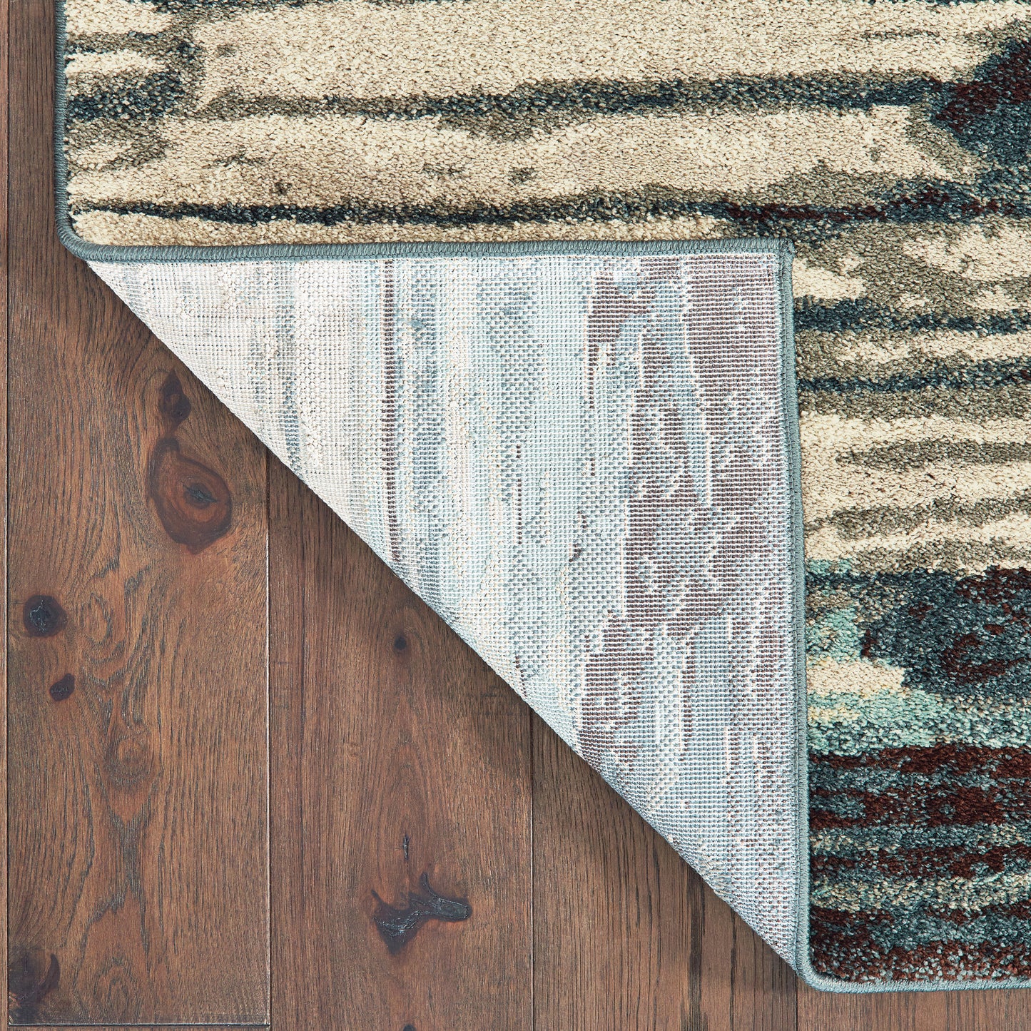 Carson Abstract Blue/ Ivory Cut Pile Rug