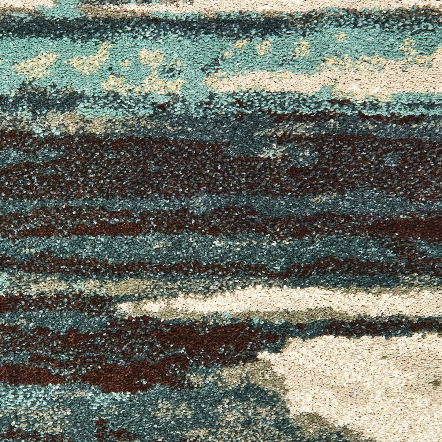 Carson Abstract Blue/ Ivory Cut Pile Rug