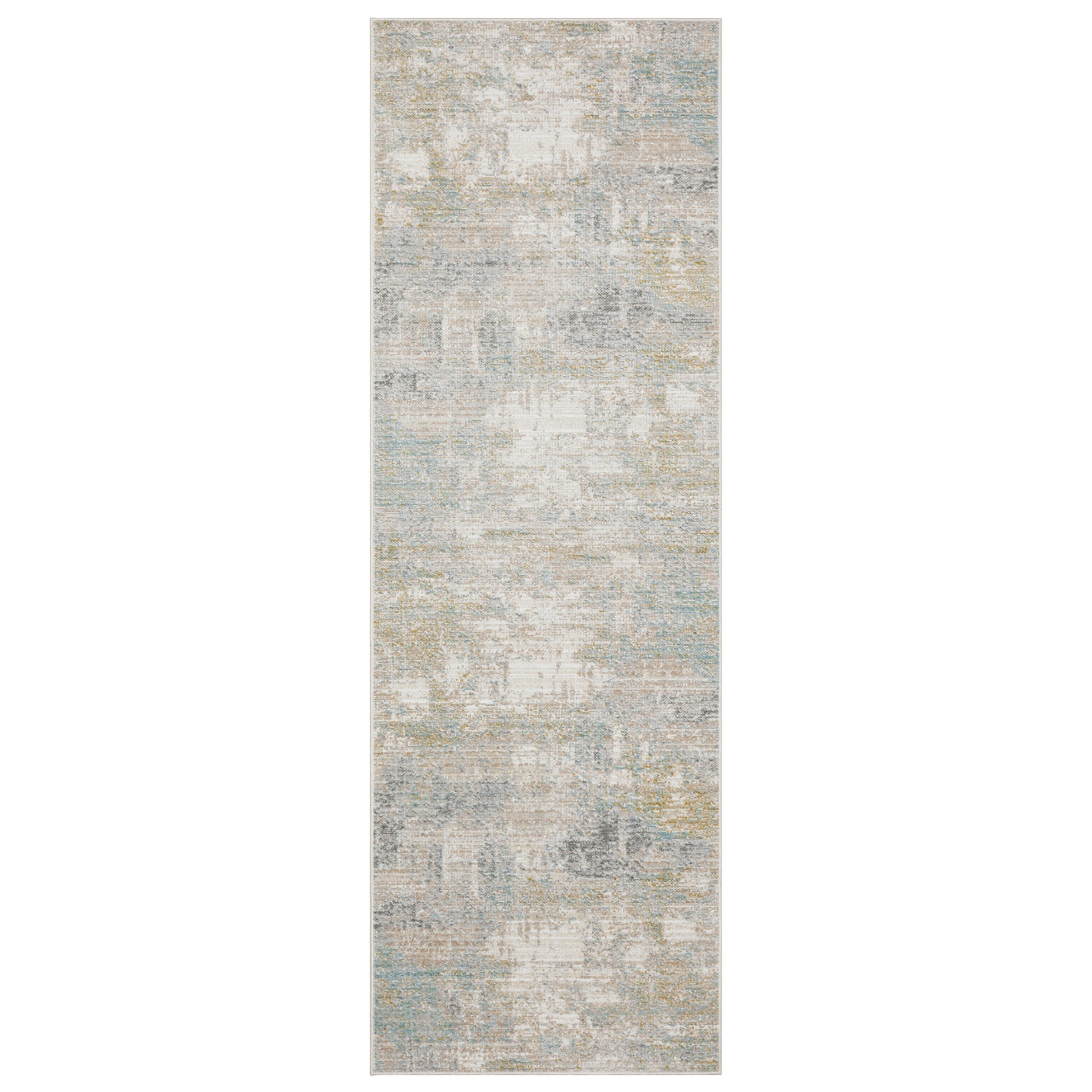 Cavett Cav01 Ivory/ Green Abstract Rug