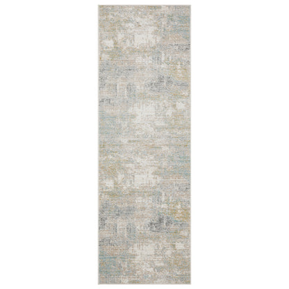 Cavett Cav01 Ivory/ Green Abstract Rug