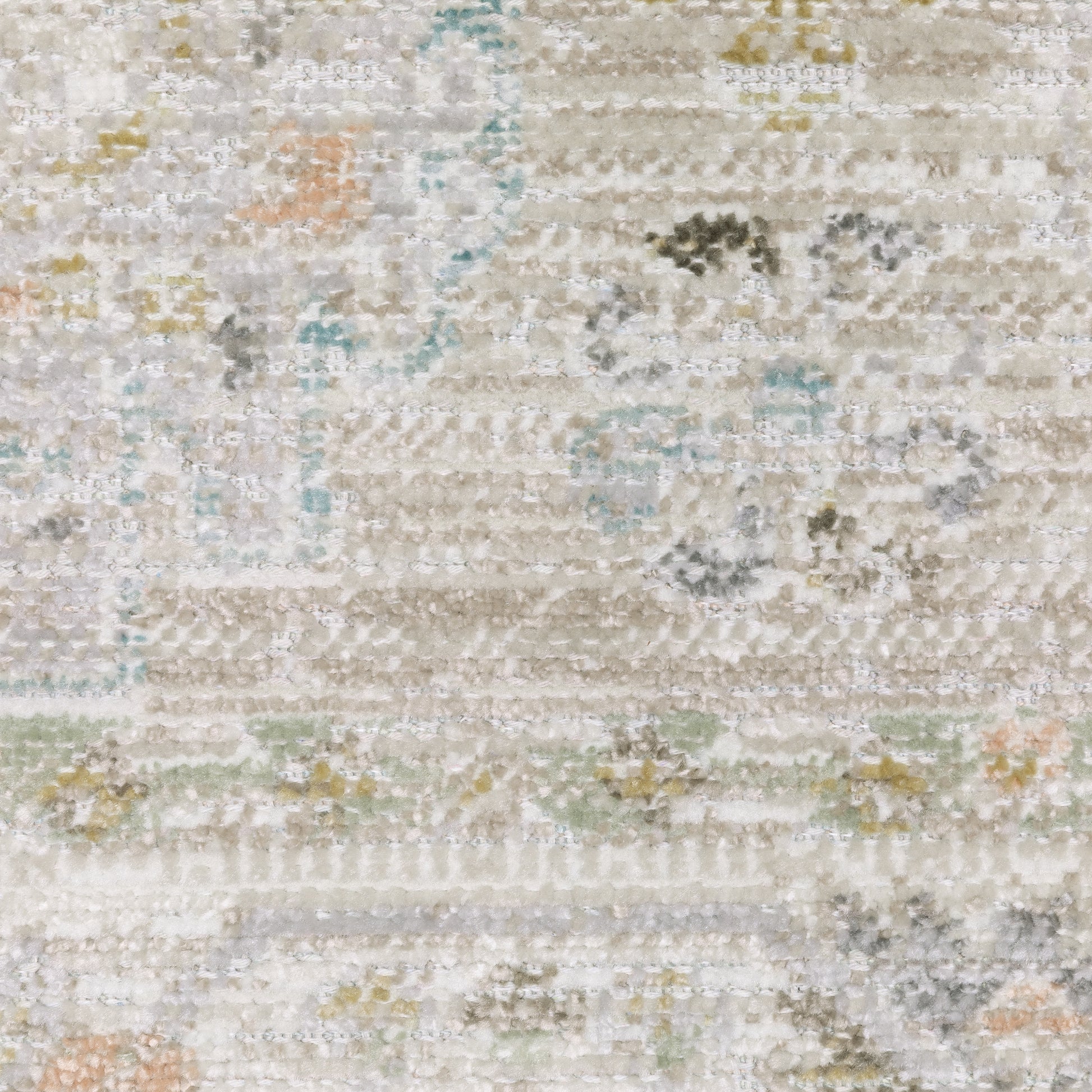 Cavett Floral Beige/ Blue Distressed Cut Pile Rug