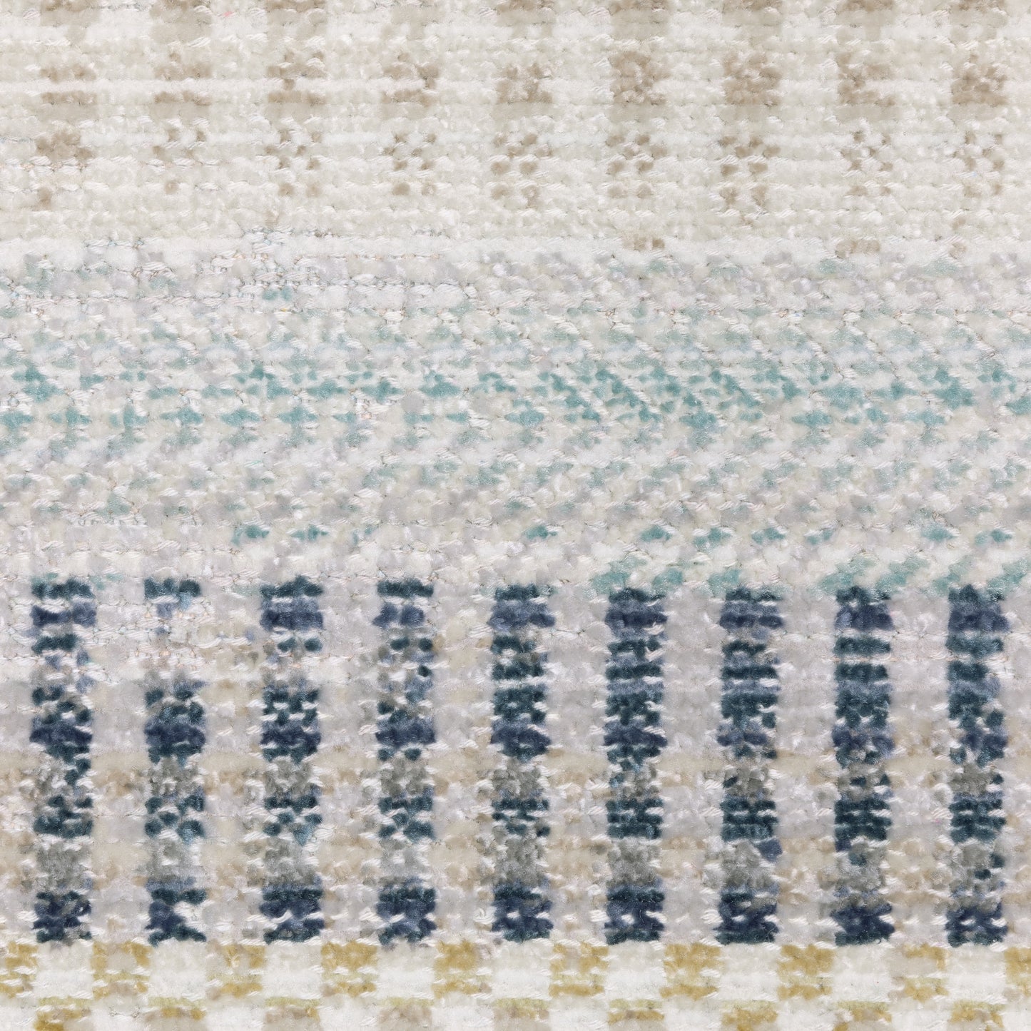 Cavett Stripe Ivory/ Multi Distressed Cut Pile Rug