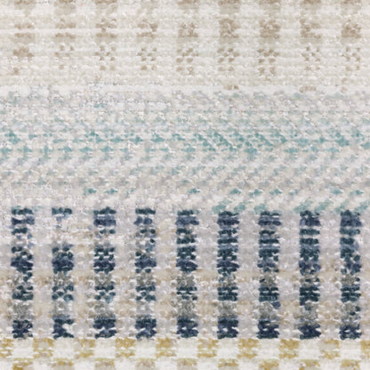Cavett Stripe Ivory/ Multi Distressed Cut Pile Rug