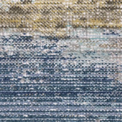 Cavett Distressed Blue/ Beige Abstract Cut Pile Rug