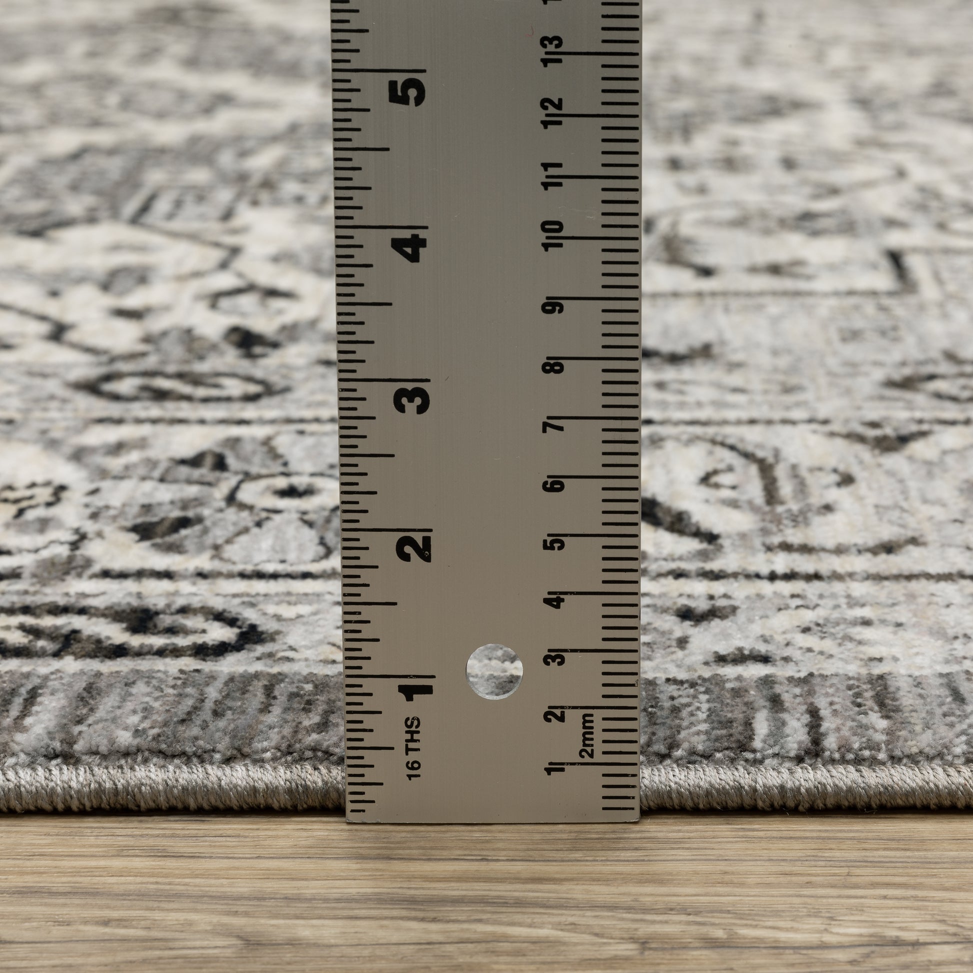 Chamberlain Medallion Grey/ Grey Floral Cut Pile Rug