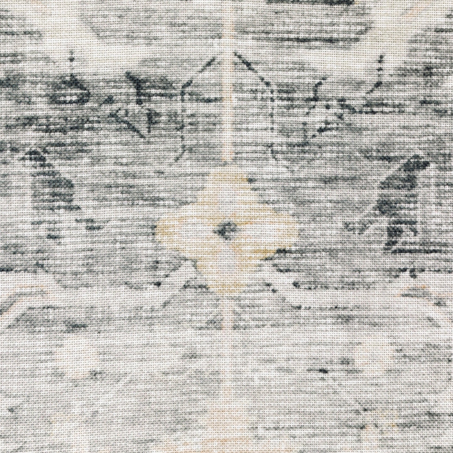 Charleston Distressed Charcoal/ Grey Oriental Flat Weave Rug