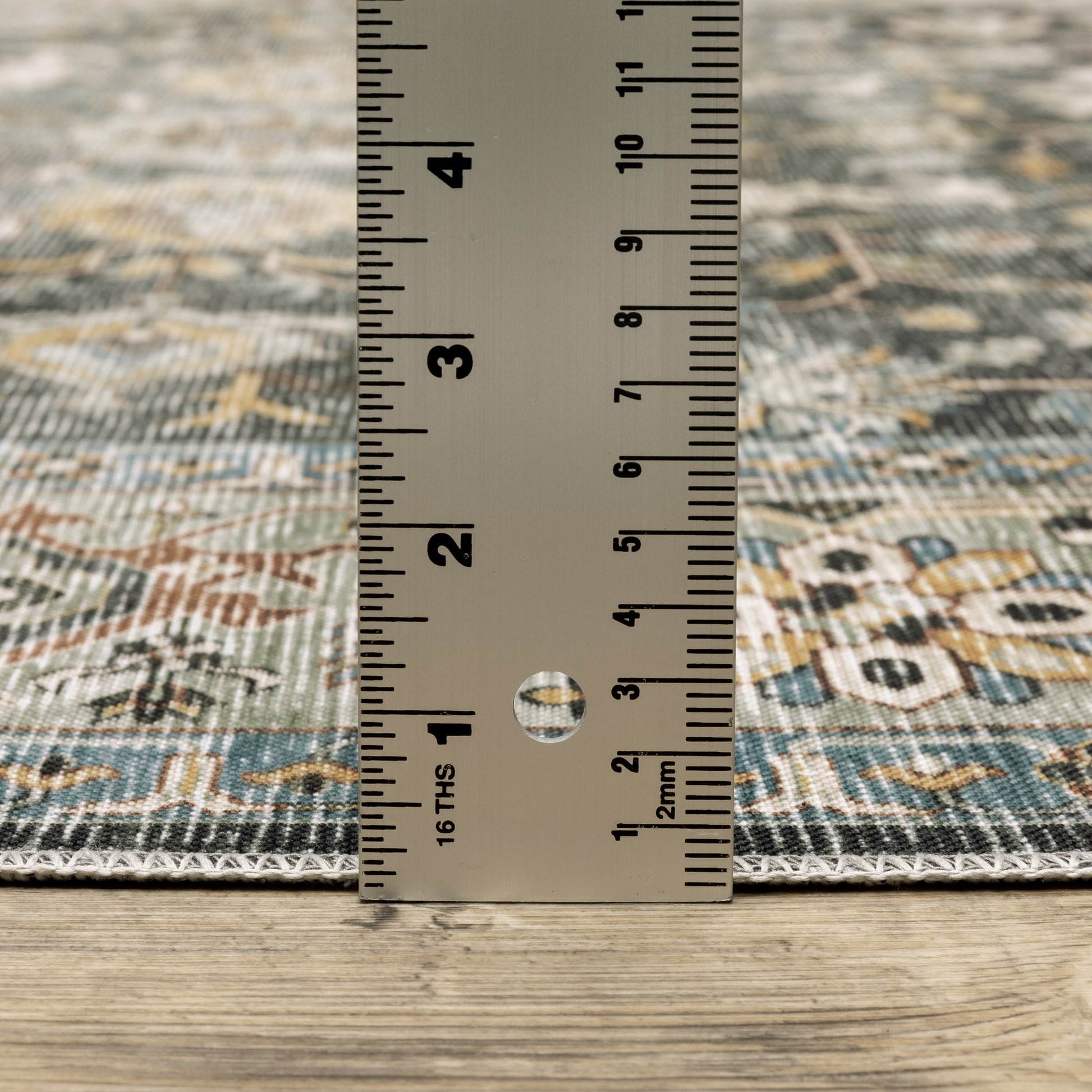 Charleston Distressed Charcoal/ Gold Oriental Flat Weave Rug