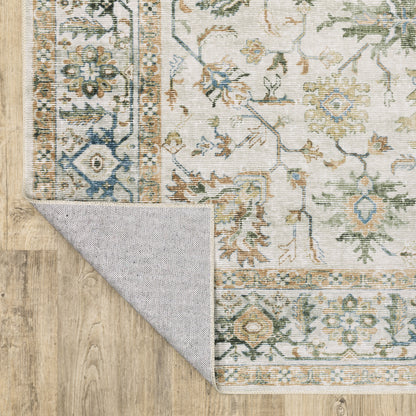 Charleston Distressed Ivory/ Multi Oriental Flat Weave Rug