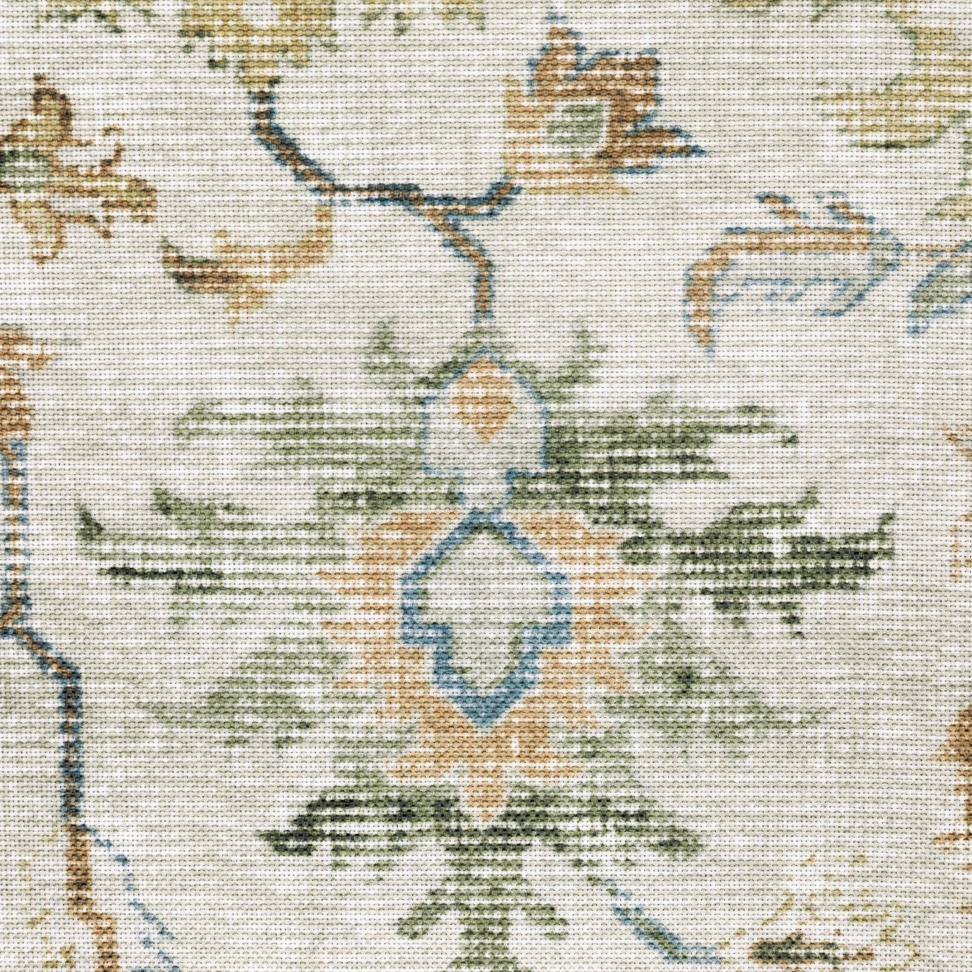 Charleston Distressed Ivory/ Multi Oriental Flat Weave Rug