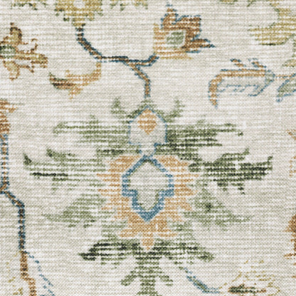Charleston Distressed Ivory/ Multi Oriental Flat Weave Rug