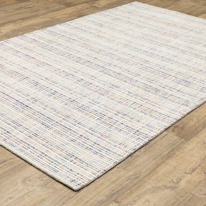 Circa Stripe Ivory/ Multi Mixed Pile Rug