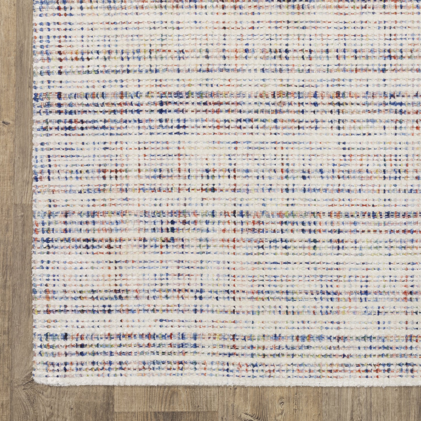 Circa Stripe Ivory/ Multi Mixed Pile Rug