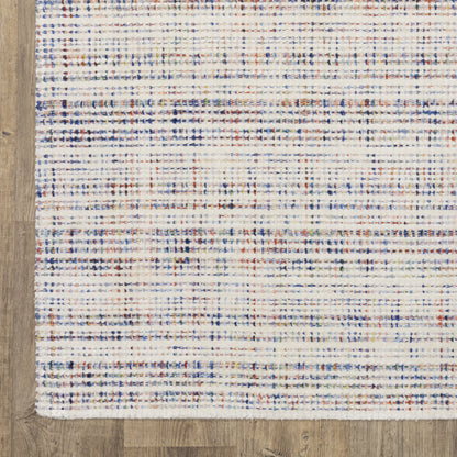 Circa Stripe Ivory/ Multi Mixed Pile Rug