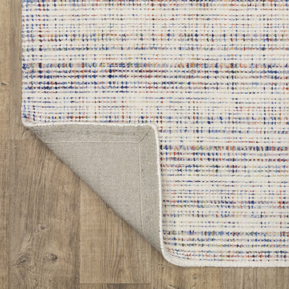 Circa Stripe Ivory/ Multi Mixed Pile Rug