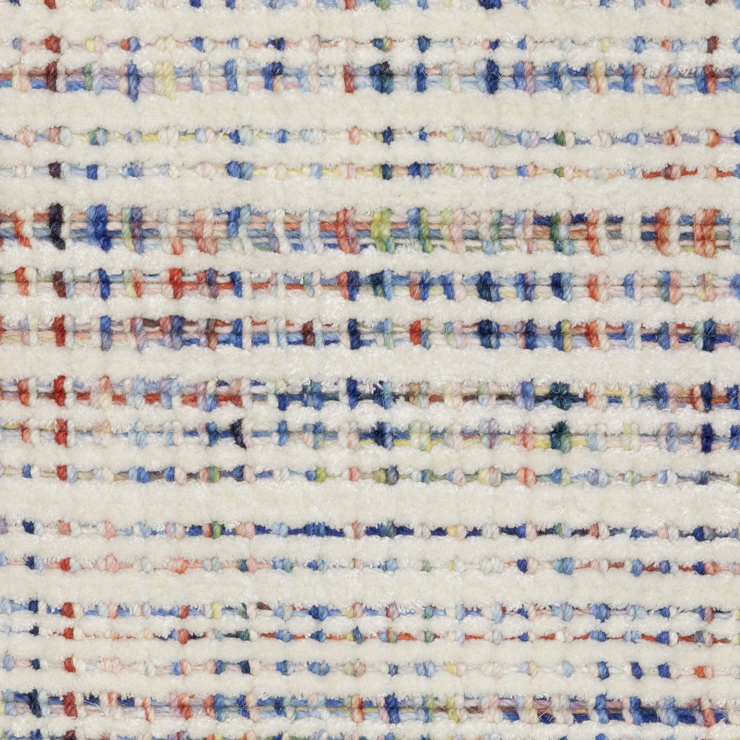 Circa Stripe Ivory/ Multi Mixed Pile Rug