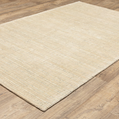 Circa Stripe Beige/ Ivory Mixed Pile Rug