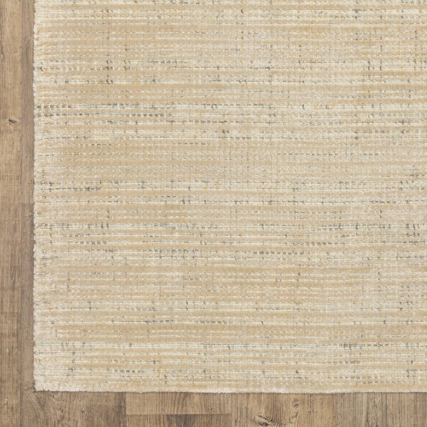 Circa Stripe Beige/ Ivory Mixed Pile Rug