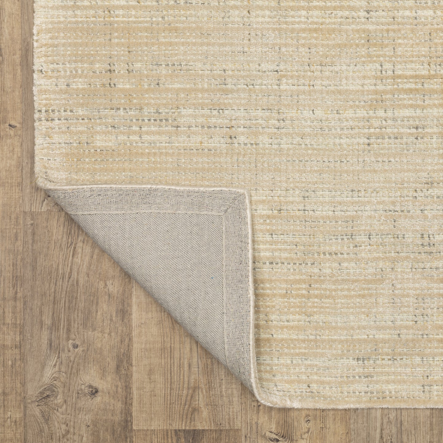 Circa Stripe Beige/ Ivory Mixed Pile Rug