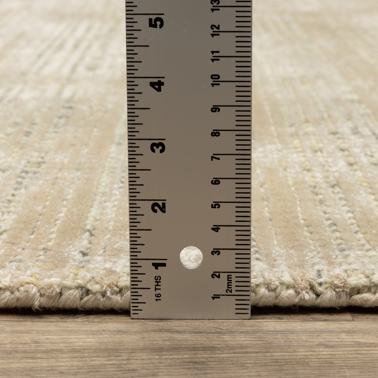 Circa Stripe Beige/ Ivory Mixed Pile Rug