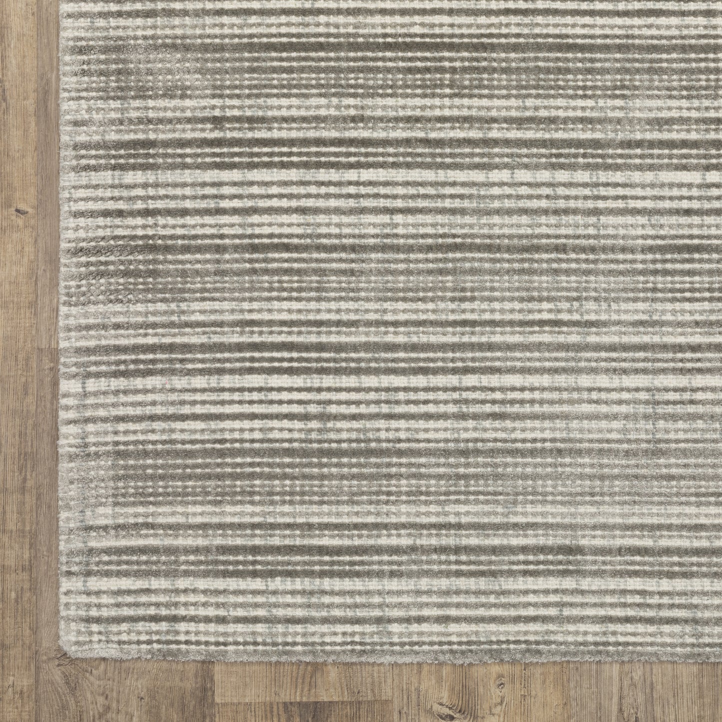 Circa Stripe Grey/ Ivory Mixed Pile Rug
