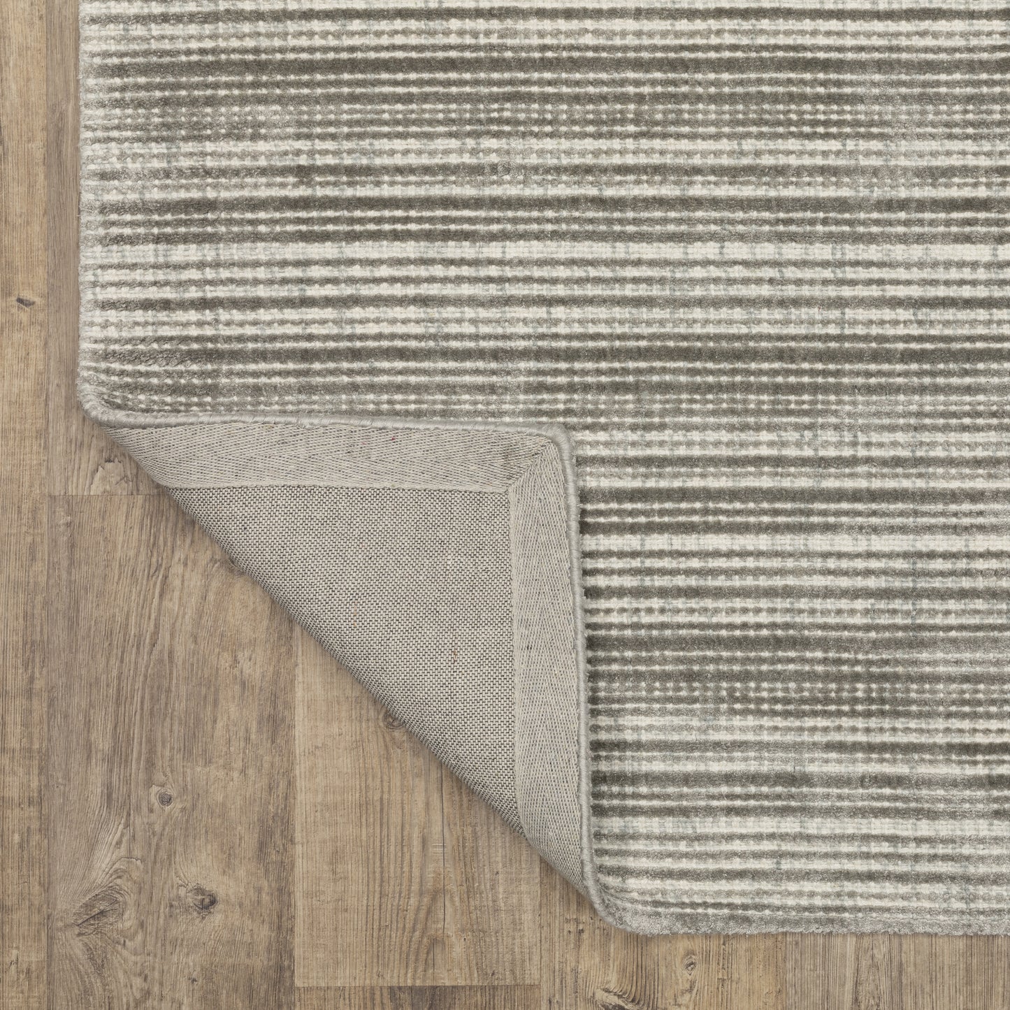 Circa Stripe Grey/ Ivory Mixed Pile Rug