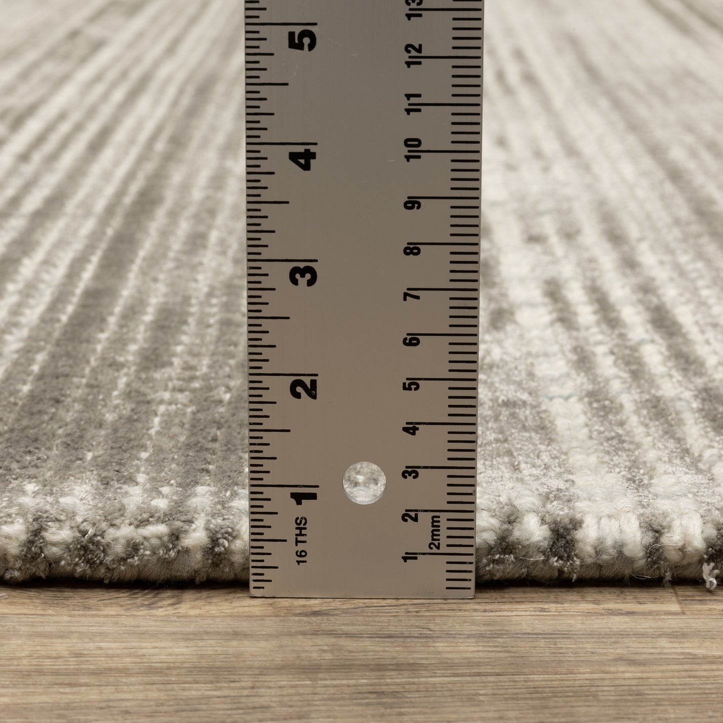 Circa Stripe Grey/ Ivory Mixed Pile Rug