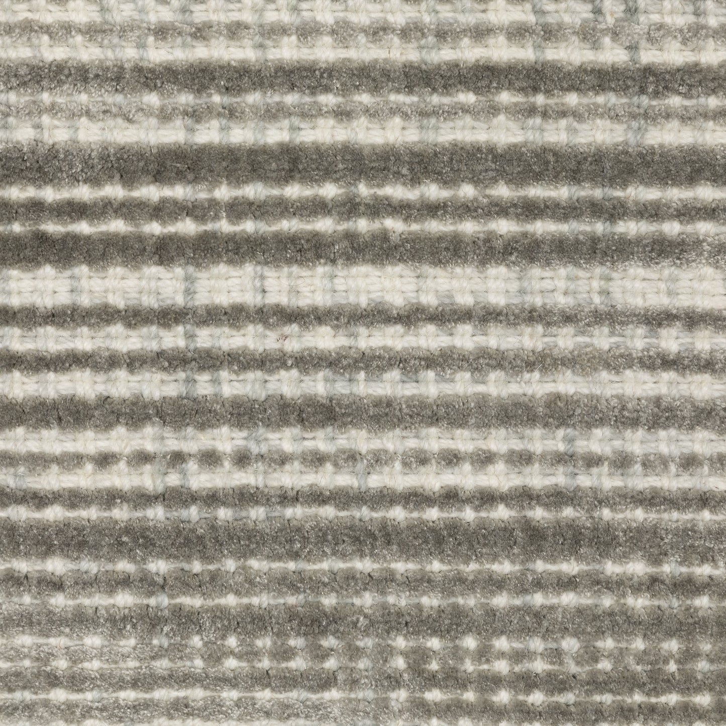 Circa Stripe Grey/ Ivory Mixed Pile Rug