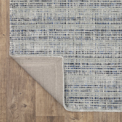 Circa Stripe Blue/ Blue Mixed Pile Rug
