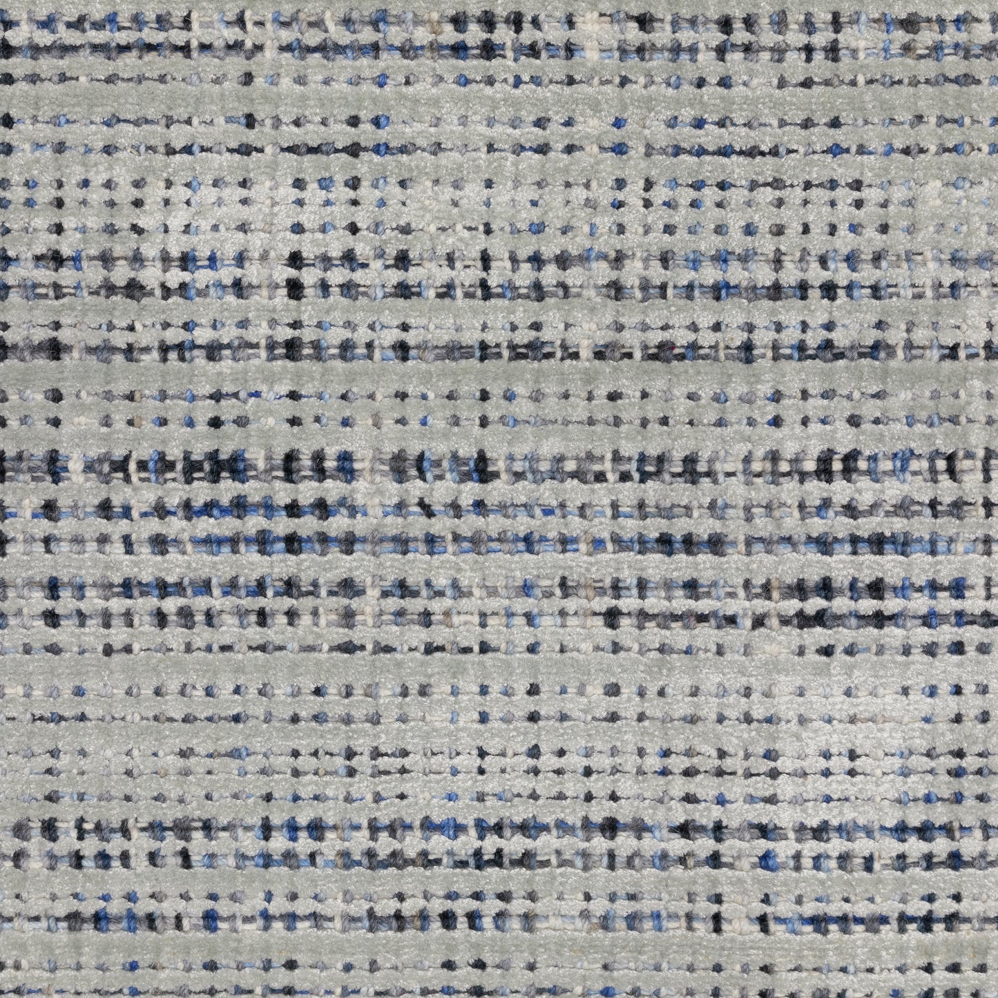 Circa Stripe Blue/ Blue Mixed Pile Rug