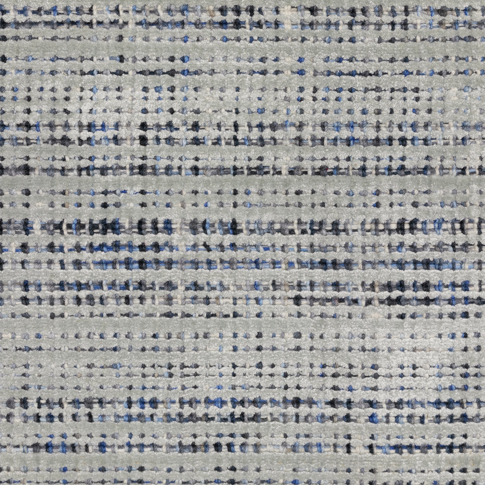 Circa Stripe Blue/ Blue Mixed Pile Rug