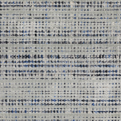 Circa Stripe Blue/ Blue Mixed Pile Rug