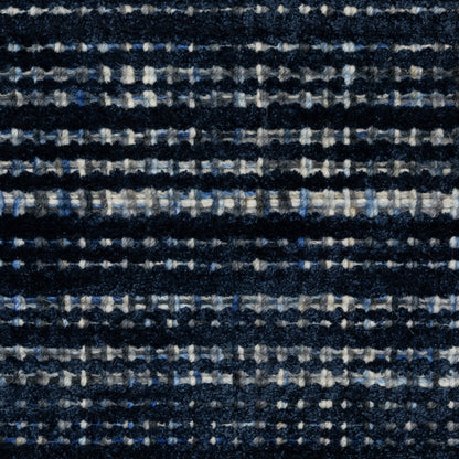 Circa Stripe Navy/ Blue Mixed Pile Rug