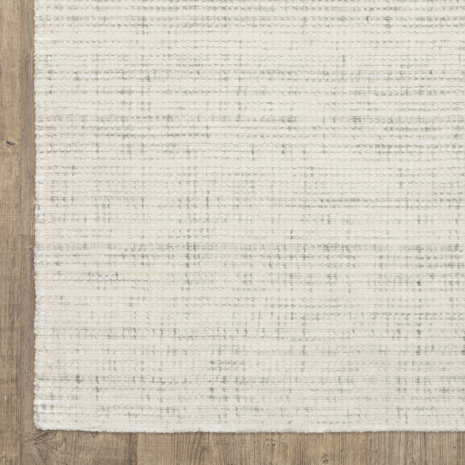 Circa Stripe Ivory/ Ivory Mixed Pile Rug