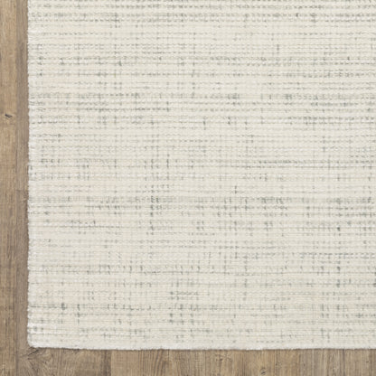 Circa Stripe Ivory/ Ivory Mixed Pile Rug