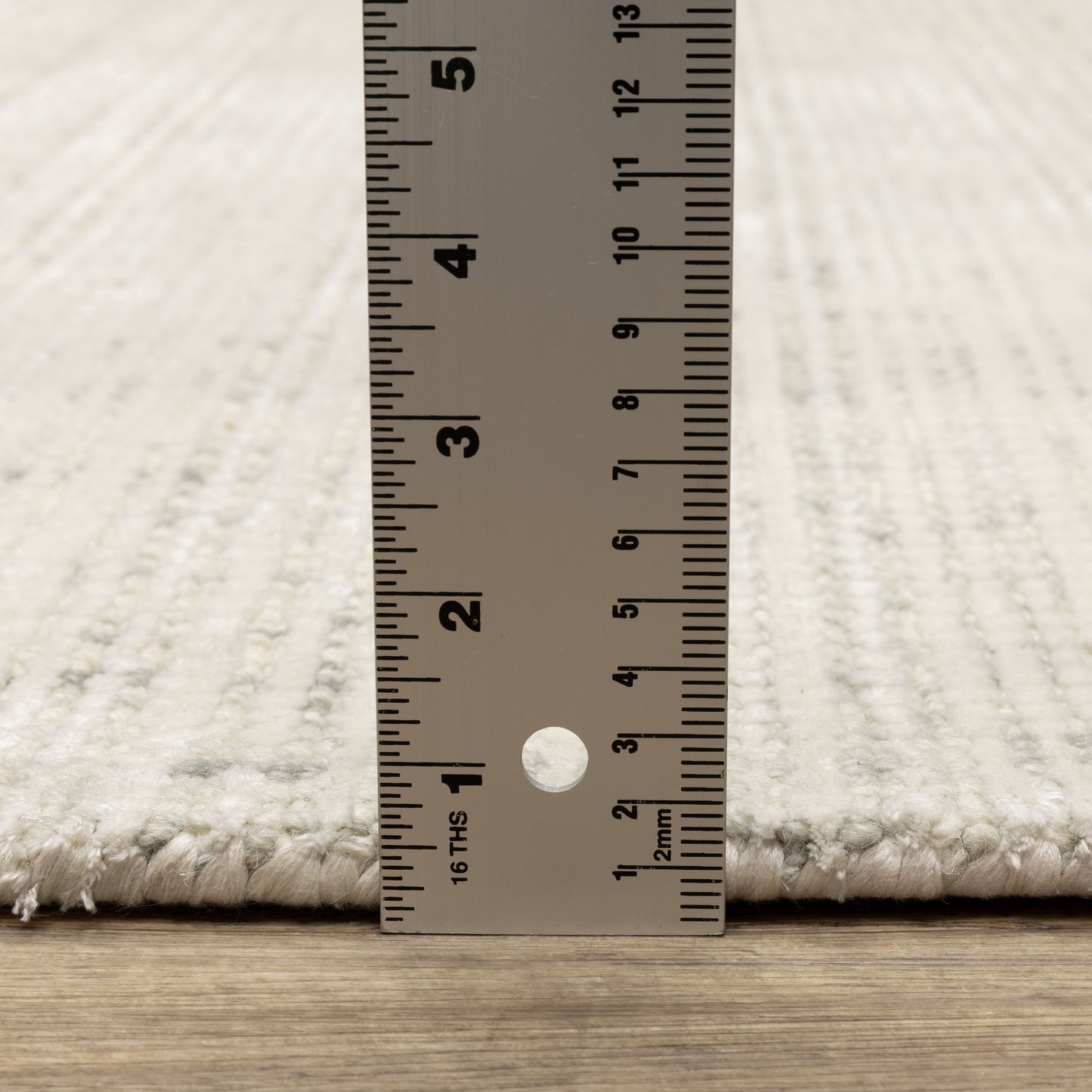 Circa Stripe Ivory/ Ivory Mixed Pile Rug