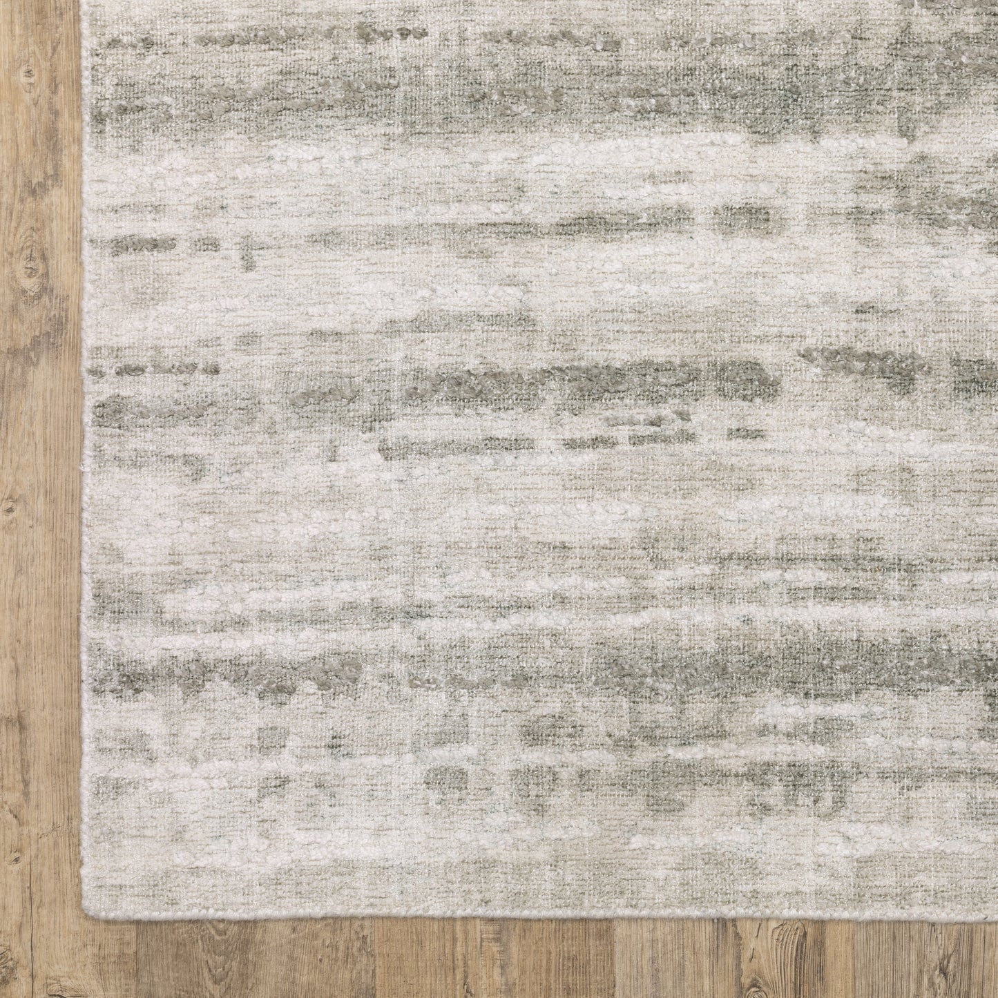 Clarke Stripe Beige/ Green Distressed Mixed Pile Rug