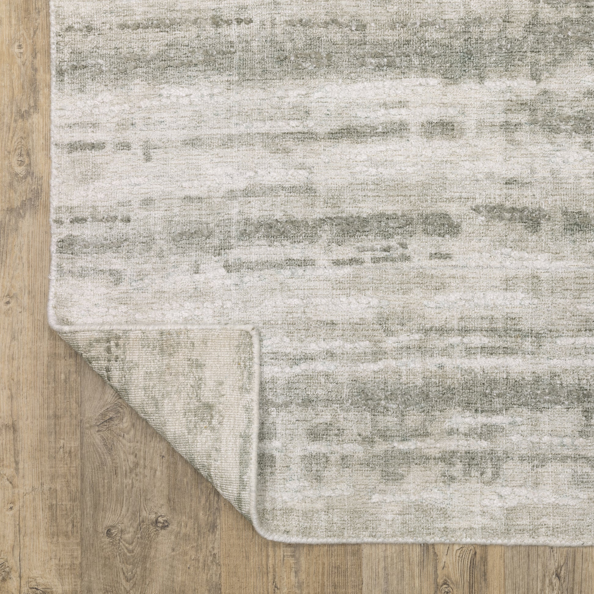 Clarke Stripe Beige/ Green Distressed Mixed Pile Rug