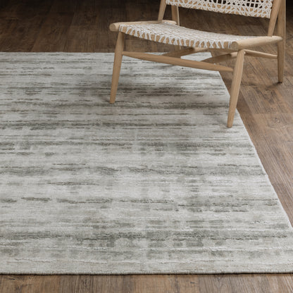 Clarke Stripe Beige/ Green Distressed Mixed Pile Rug